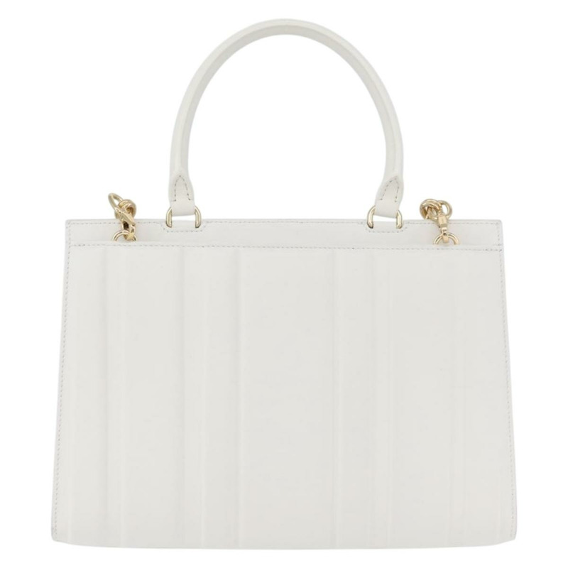 【日本直送】Salvatore Ferragamo Gancini 鏈條包 皮革 2way 白色金色 Auth 171530M-1