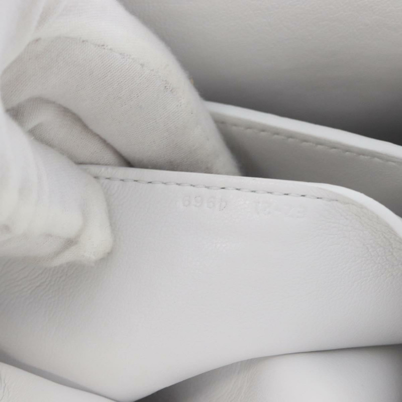 【日本直送】Salvatore Ferragamo Gancini 鏈條包 皮革 2way 白色金色 Auth 171530M-10