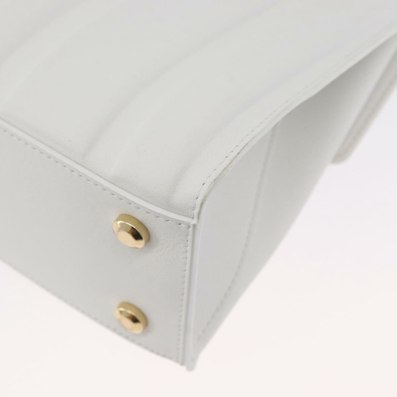 【日本直送】Salvatore Ferragamo Gancini 鏈條包 皮革 2way 白色金色 Auth 171530M-17