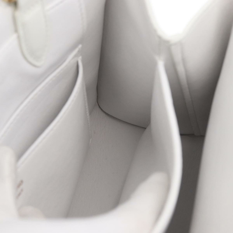 【日本直送】Salvatore Ferragamo Gancini 鏈條包 皮革 2way 白色金色 Auth 171530M-26