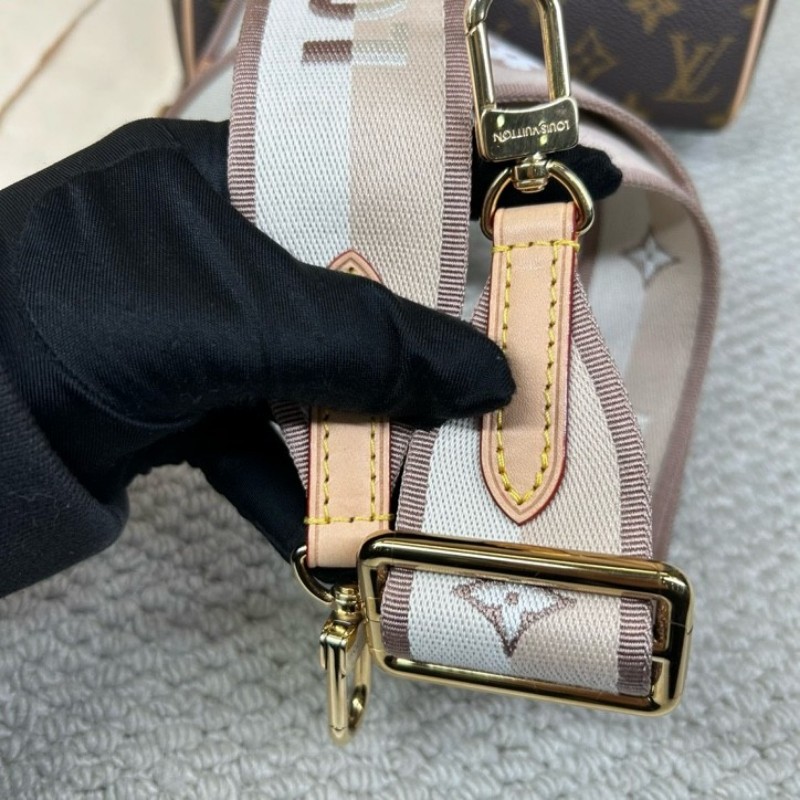 LV路易威登Speedy20老花枕頭包 經典老花配色 奶茶色肩帶 金色五金 手提單肩斜挎都可以 容量實用 日常百搭-20