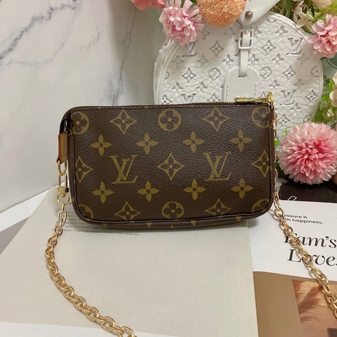 LV 麻將包 中號 附長鏈條可斜背🏅