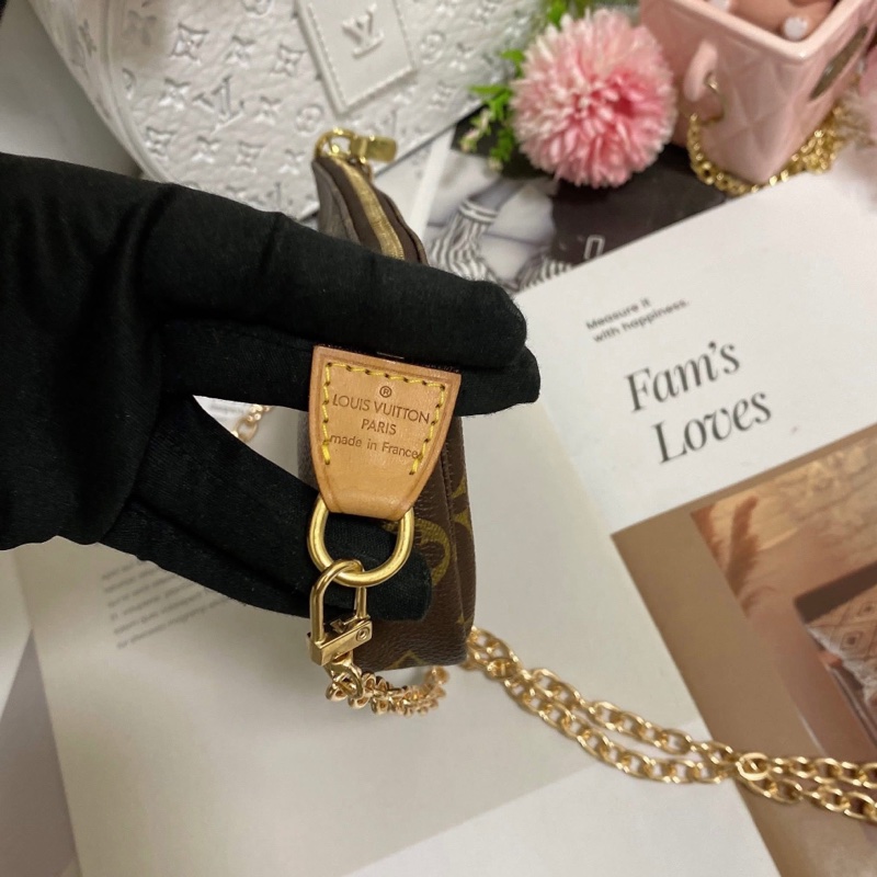 LV 麻將包 中號 附長鏈條可斜背🏅-4