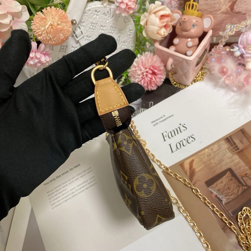 LV 麻將包 中號 附長鏈條可斜背🏅-6