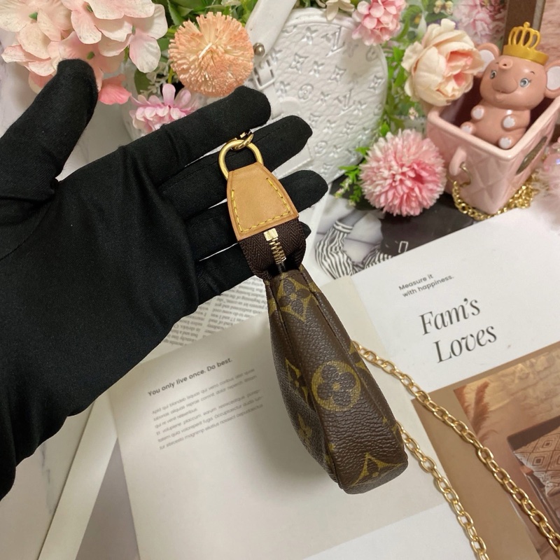 LV 麻將包 中號 附長鏈條可斜背🏅-7