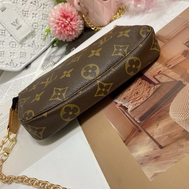 LV 麻將包 中號 附長鏈條可斜背🏅-8
