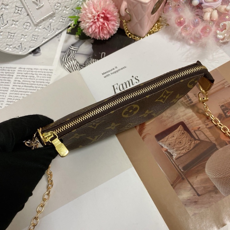 LV 麻將包 中號 附長鏈條可斜背🏅-12
