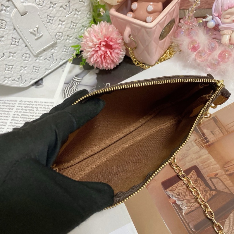 LV 麻將包 中號 附長鏈條可斜背🏅-16