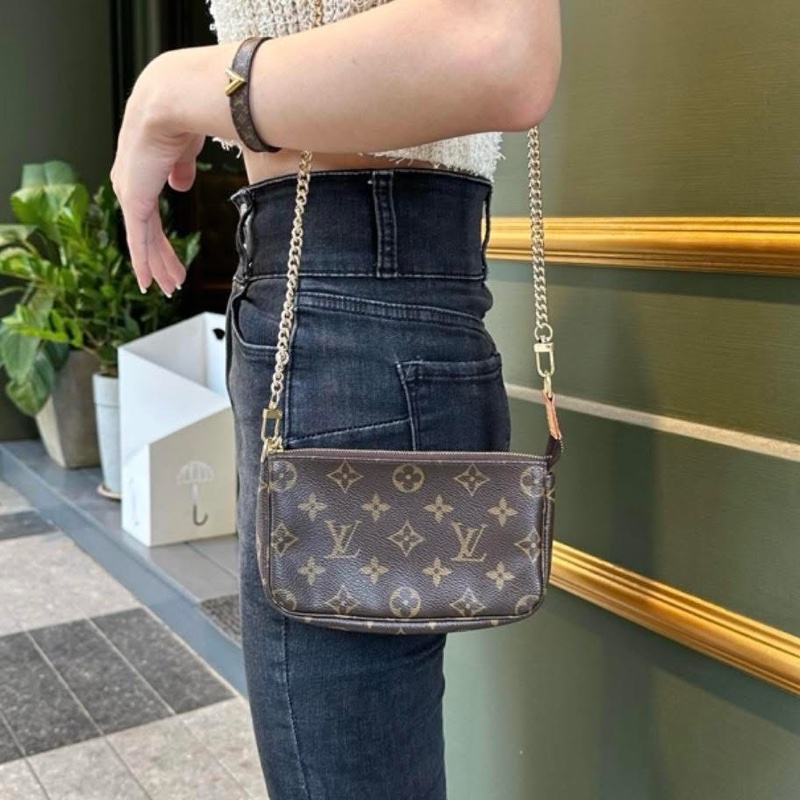 LV 麻將包 中號 附長鏈條可斜背🏅-19