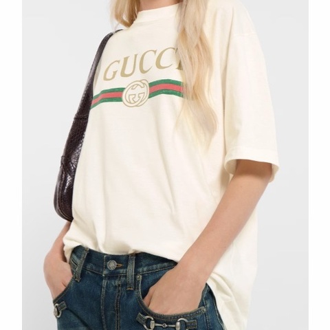 Gucci 女士 印花棉質針織真絲T恤XXXS XXS XS S M L XL XXL碼