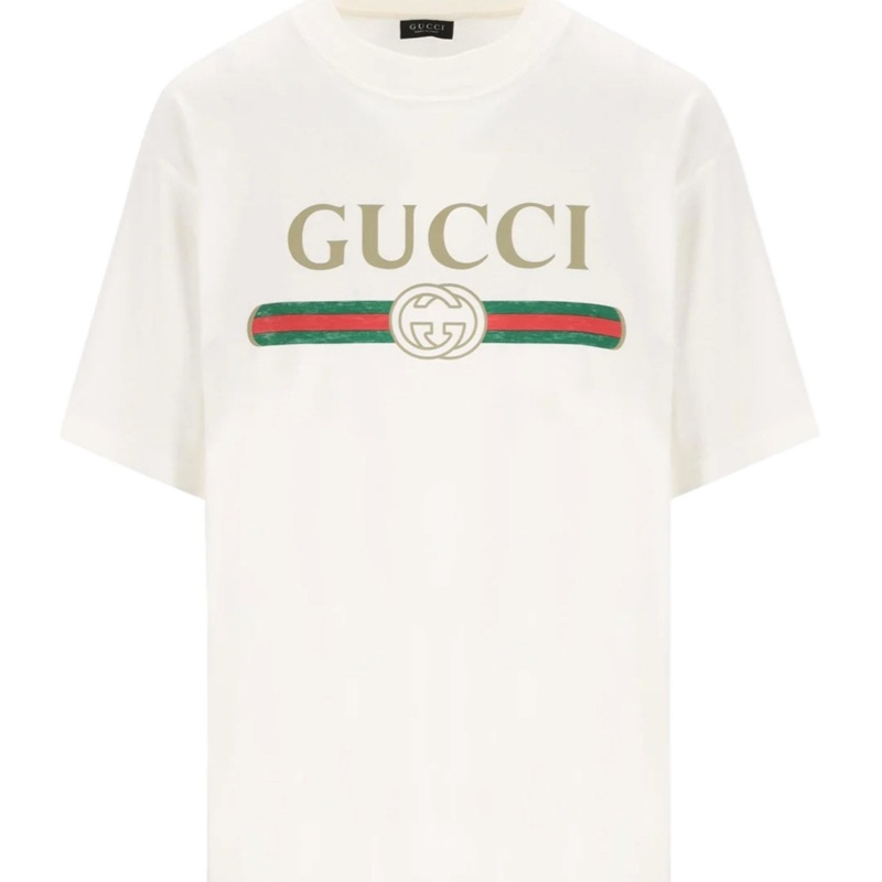 Gucci 女士 印花棉質針織真絲T恤XXXS XXS XS S M L XL XXL碼-5