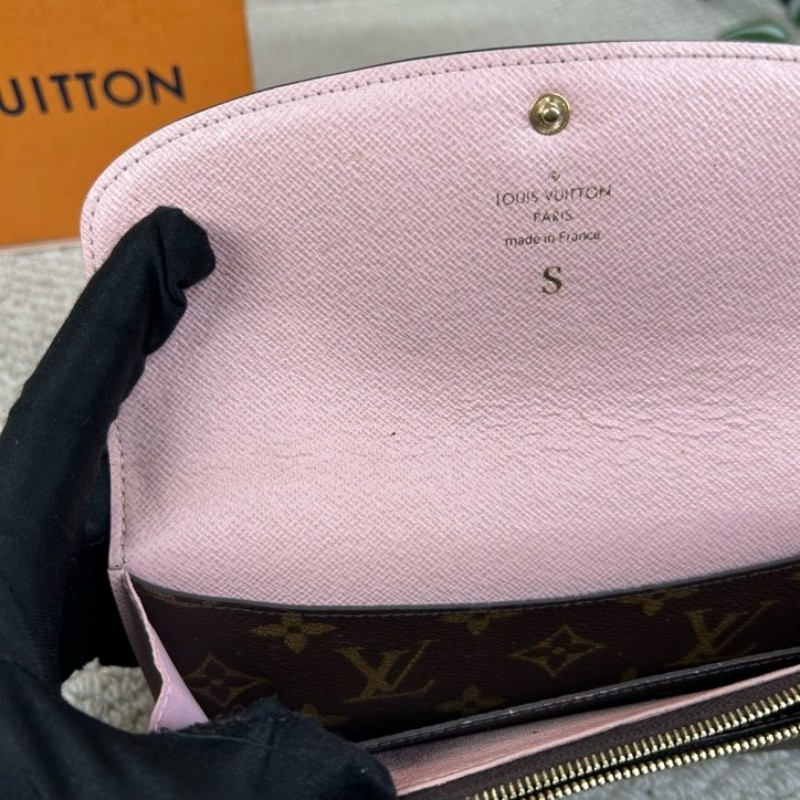 LV路易威登粉豆豆長款錢包 粉色內裡 有刻字 卡位充足 容量實用 日常百搭-18