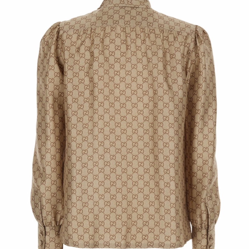 Gucci 女士 印花真絲斜紋襯衫IT-38 IT-40 IT-44碼-4