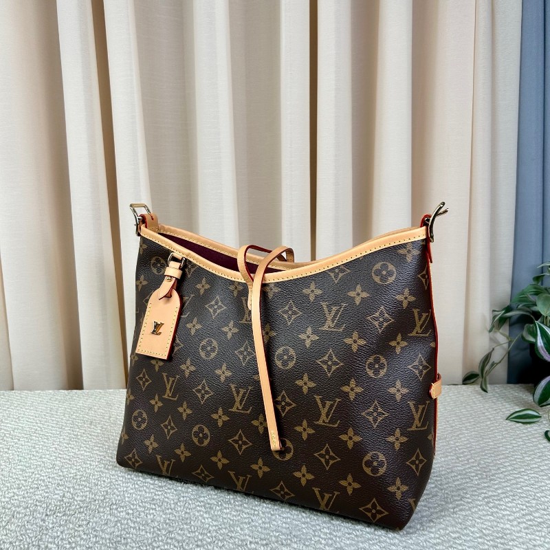 LV路易威登Carryall子母包 經典老花滿印 肩帶可拆卸 手提單肩斜挎都行 內裡乾淨 容量大 日常通勤百搭實用-2