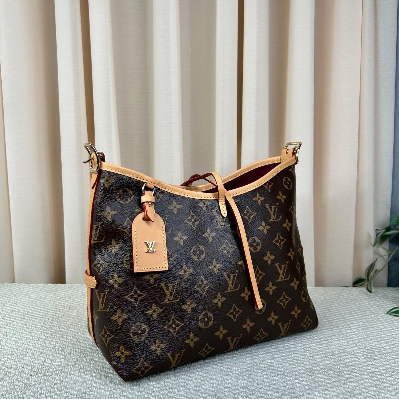 LV路易威登Carryall子母包 經典老花滿印 肩帶可拆卸 手提單肩斜挎都行 內裡乾淨 容量大 日常通勤百搭實用-3