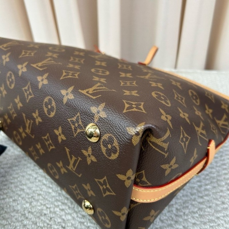 LV路易威登Carryall子母包 經典老花滿印 肩帶可拆卸 手提單肩斜挎都行 內裡乾淨 容量大 日常通勤百搭實用-10