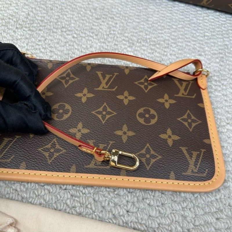 LV路易威登Carryall子母包 經典老花滿印 肩帶可拆卸 手提單肩斜挎都行 內裡乾淨 容量大 日常通勤百搭實用-19