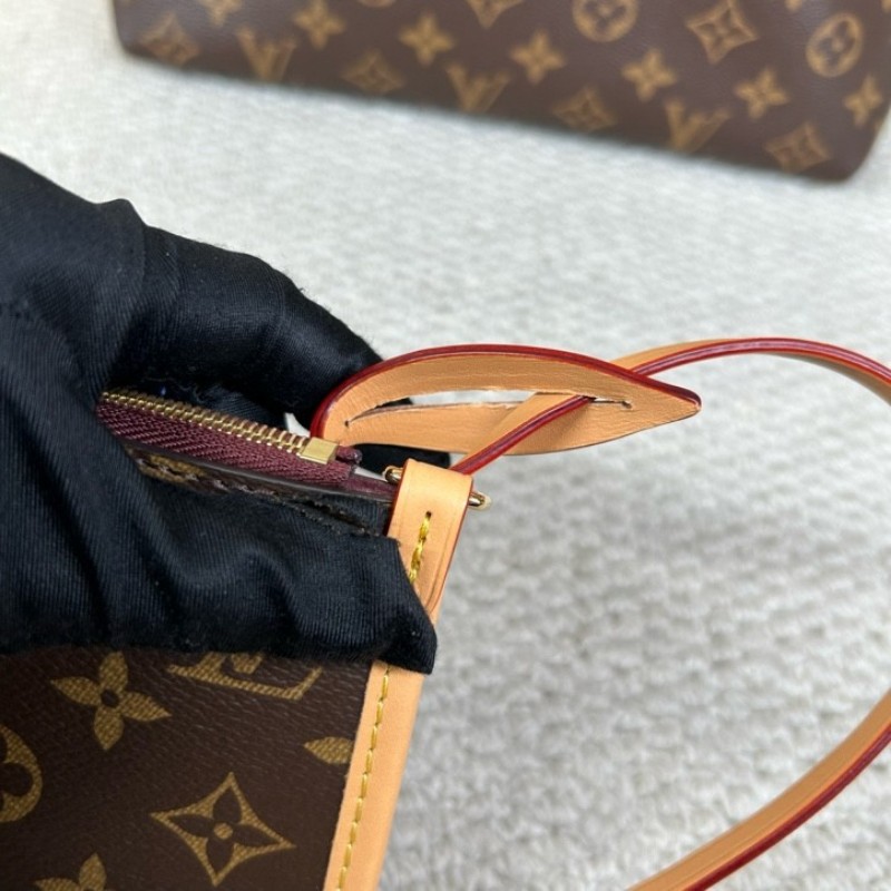 LV路易威登Carryall子母包 經典老花滿印 肩帶可拆卸 手提單肩斜挎都行 內裡乾淨 容量大 日常通勤百搭實用-20