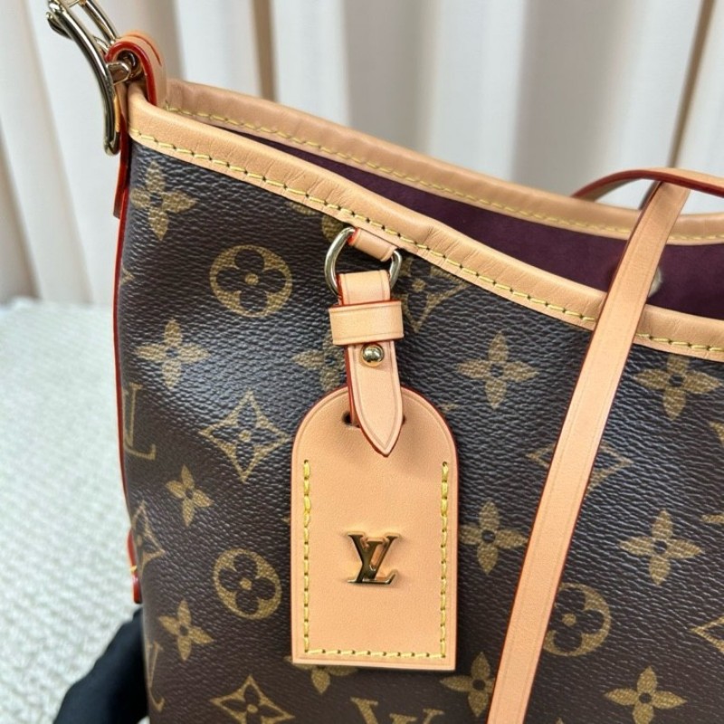 LV路易威登Carryall子母包 經典老花滿印 肩帶可拆卸 手提單肩斜挎都行 內裡乾淨 容量大 日常通勤百搭實用-21