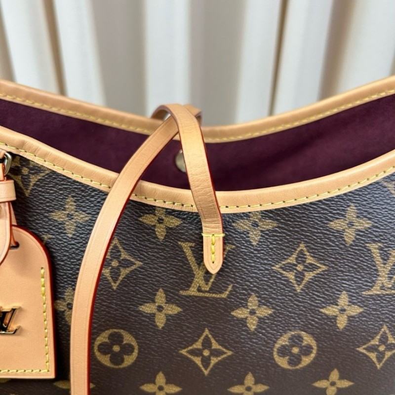 LV路易威登Carryall子母包 經典老花滿印 肩帶可拆卸 手提單肩斜挎都行 內裡乾淨 容量大 日常通勤百搭實用-22