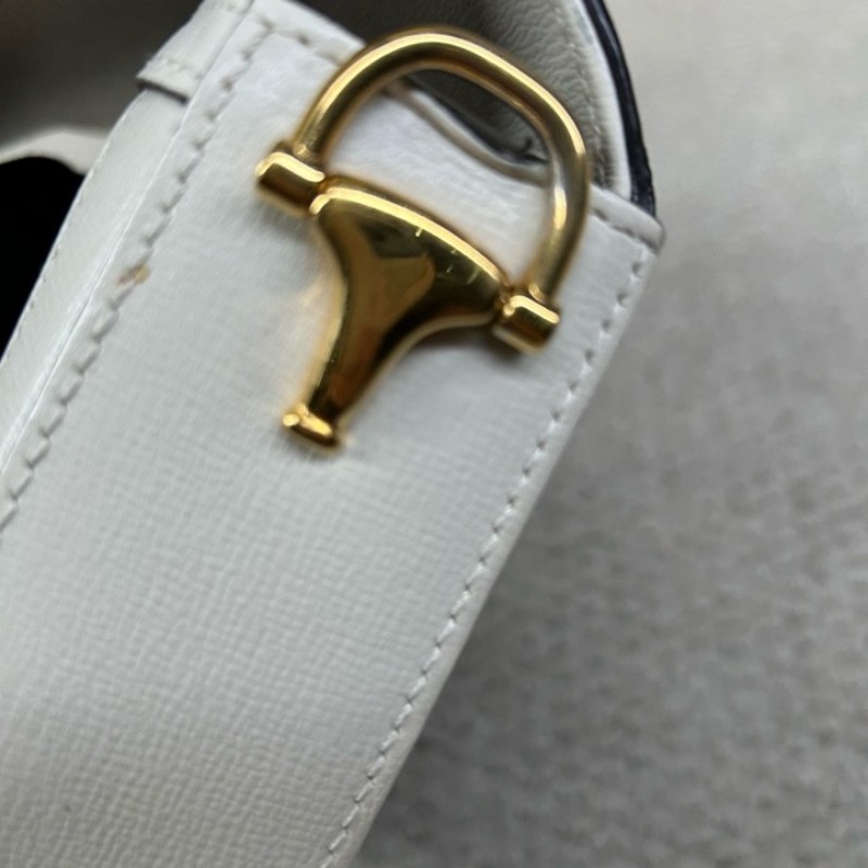 Gucci古馳1955白色老花馬銜扣馬鞍包 雙肩帶 可單肩可斜挎 上身超好看 經典復古又精緻 超級無敵百搭耐看 萬年經典不過時款-21