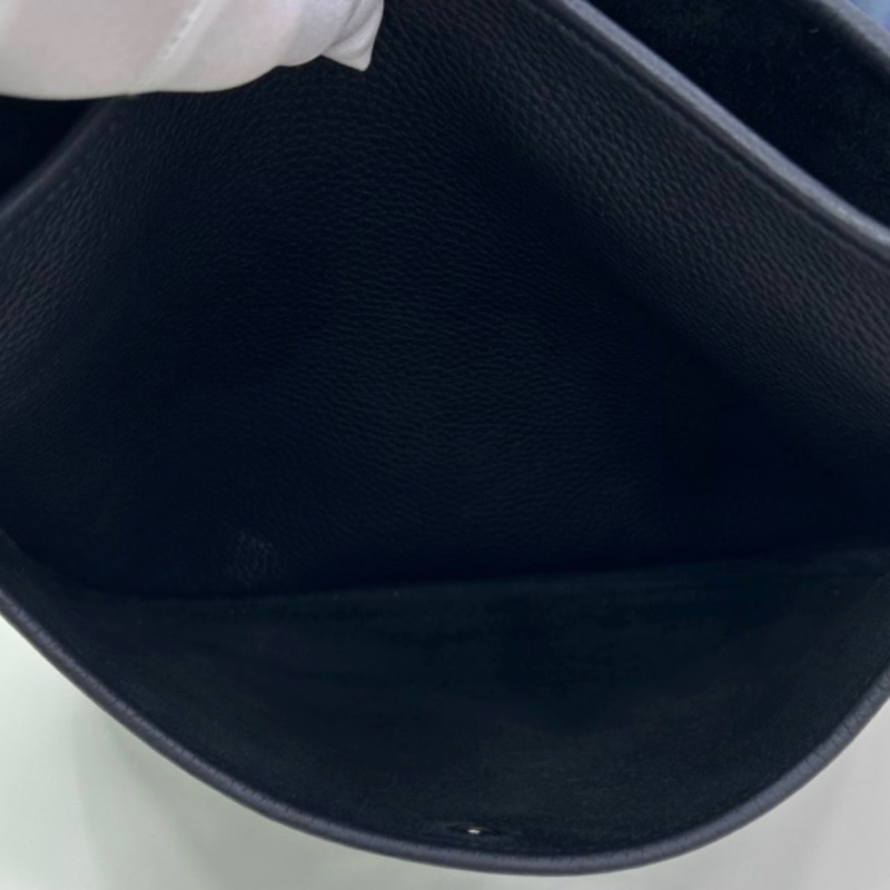 100%HERMES伊芙琳29 Z刻黑色銀扣-5