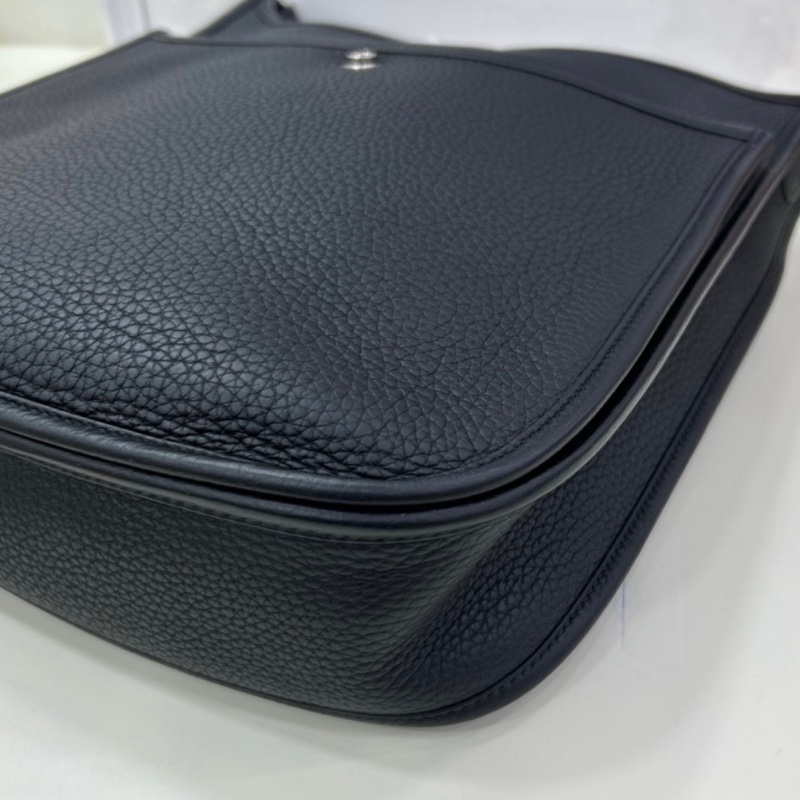 100%HERMES伊芙琳29 Z刻黑色銀扣-9