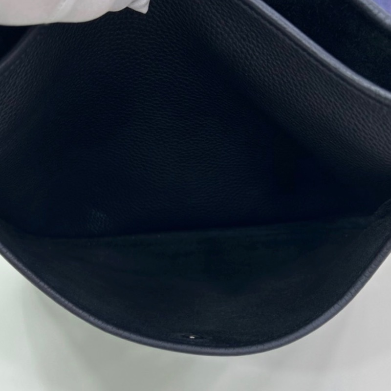 100%HERMES伊芙琳29 Z刻黑色銀扣-11