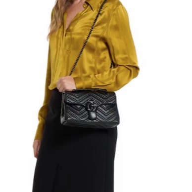 Gucci 女士 GG Marmont 小號單肩包均碼碼小號、23cm*8.9cm*17cm-4