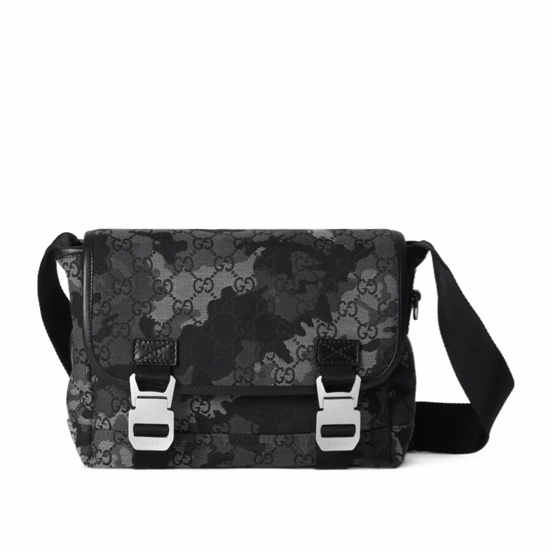 Gucci 男士 GG 小號斜挎包均碼碼小號、25cm*20cm*8.5cm-0