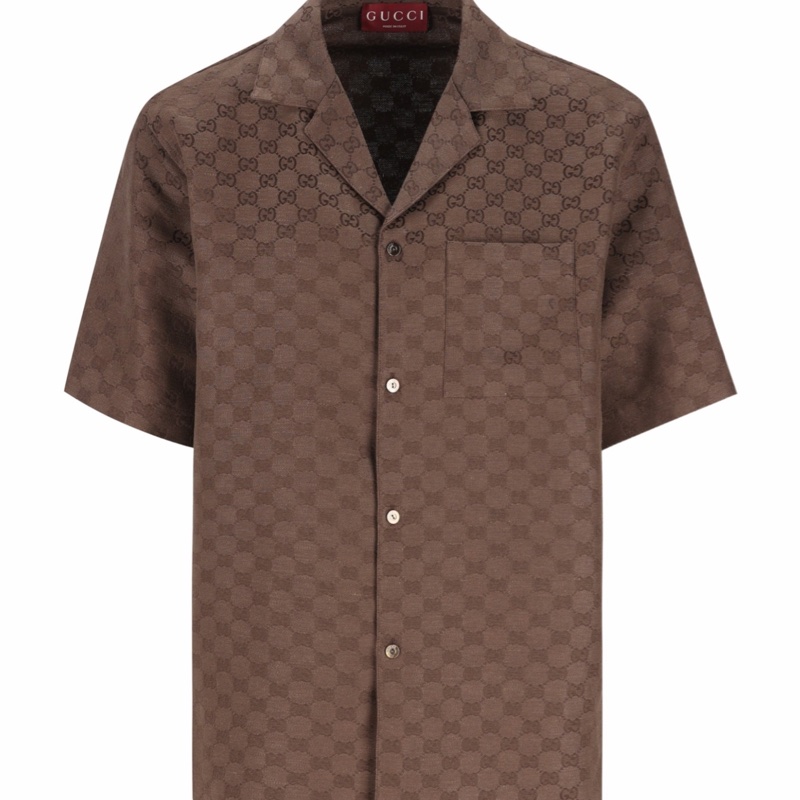 Gucci 男士 短袖襯衫IT-44 IT-46 IT-48 IT-50 IT-52 IT-54 IT-56 IT-58 IT-60碼-0