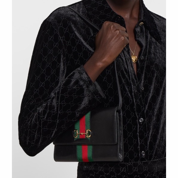 Gucci 女士 馬銜扣織帶錢包均碼碼21cm*4.1cm*12.5cm-5