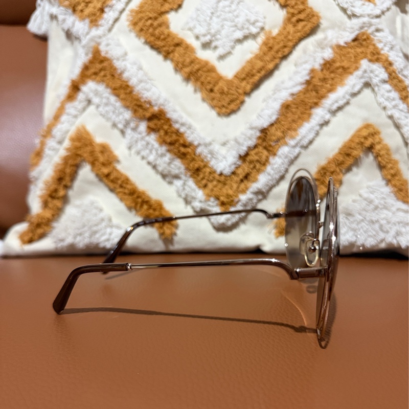 正品Chloe棕色漸層圓框太陽眼鏡墨鏡。孫芸芸同款-6