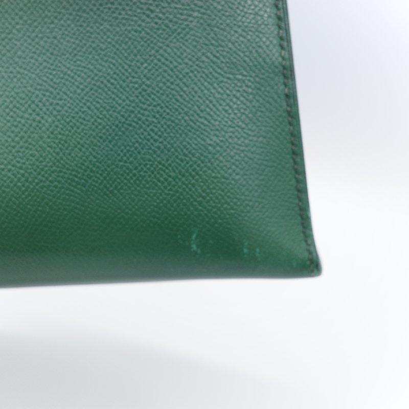 Hermès愛馬仕 Kelly 32 綠色 金釦 肩背包 手提包-15