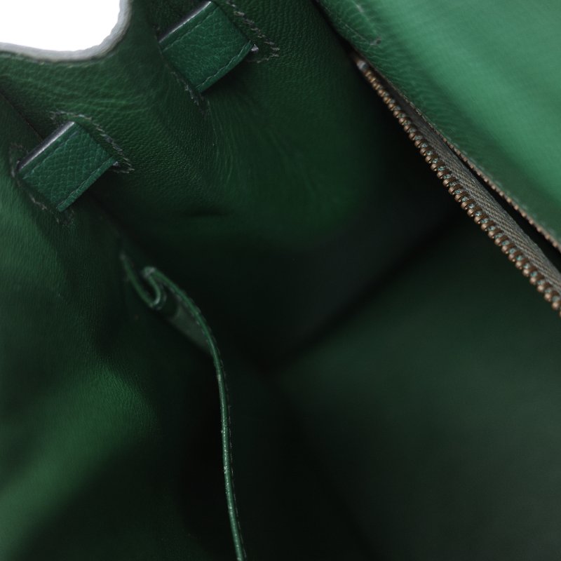 Hermès愛馬仕 Kelly 32 綠色 金釦 肩背包 手提包-23