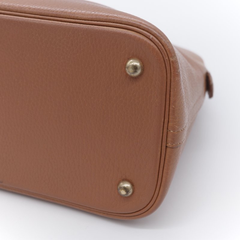 Hermès 愛馬仕 經典 Bolide 35 焦糖棕 金扣 手提包-11