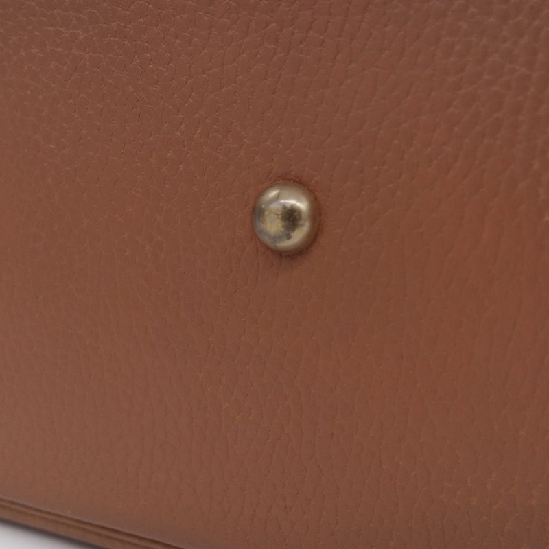 Hermès 愛馬仕 經典 Bolide 35 焦糖棕 金扣 手提包-12