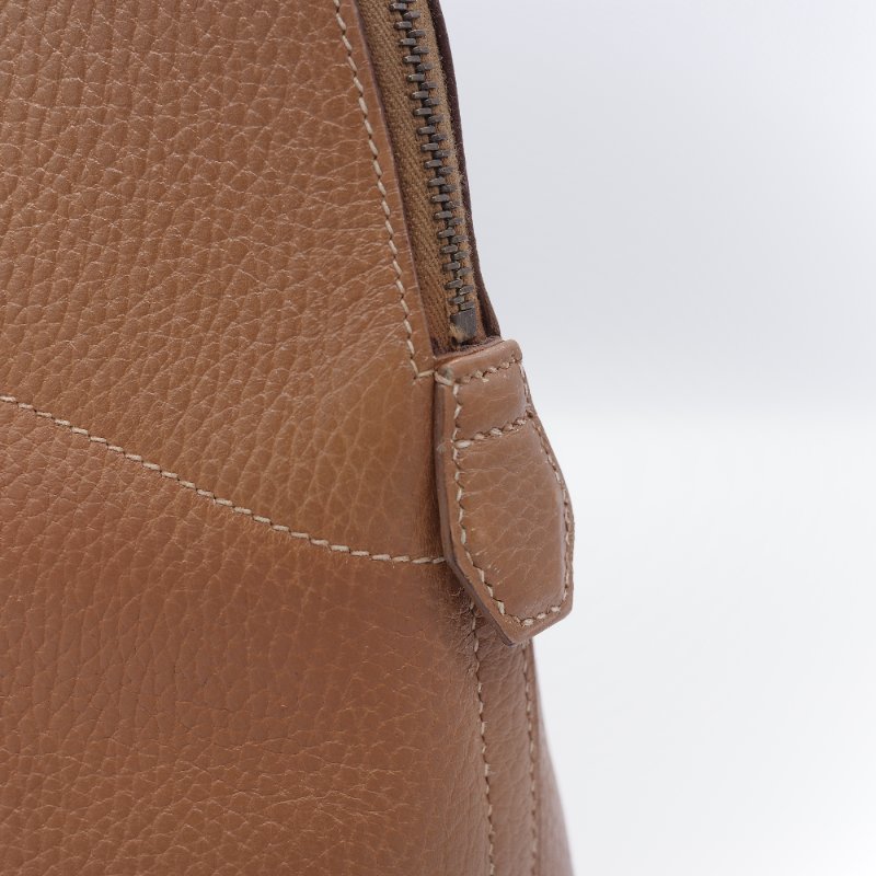 Hermès 愛馬仕 經典 Bolide 35 焦糖棕 金扣 手提包-13