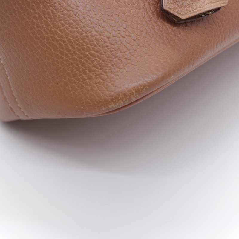 Hermès 愛馬仕 經典 Bolide 35 焦糖棕 金扣 手提包-15