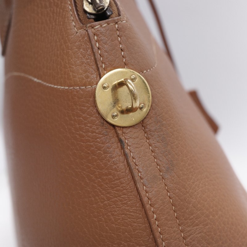 Hermès 愛馬仕 經典 Bolide 35 焦糖棕 金扣 手提包-22