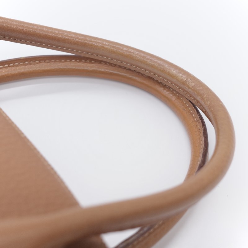 Hermès 愛馬仕 經典 Bolide 35 焦糖棕 金扣 手提包-23