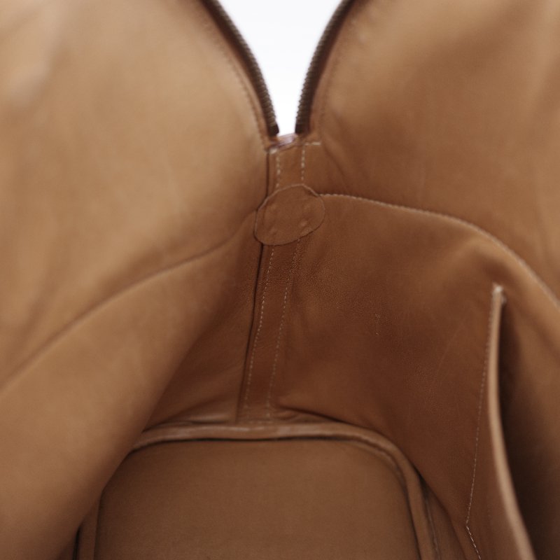 Hermès 愛馬仕 經典 Bolide 35 焦糖棕 金扣 手提包-27