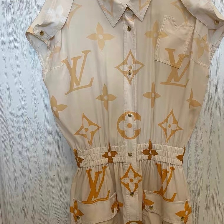 Lv真絲連衣裙34碼-0