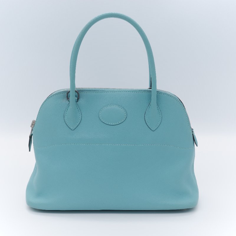 Hermès 愛馬仕 Bolide 27 水藍色 牛皮 手提包 肩背包-1