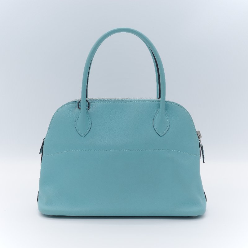 Hermès 愛馬仕 Bolide 27 水藍色 牛皮 手提包 肩背包-6