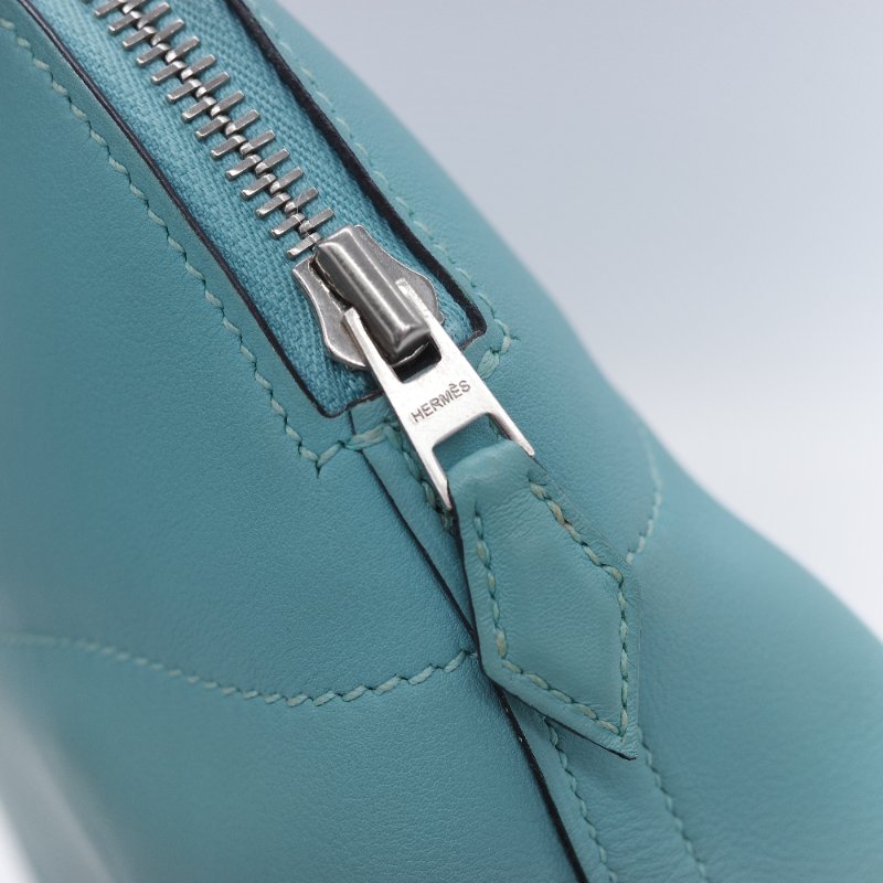 Hermès 愛馬仕 Bolide 27 水藍色 牛皮 手提包 肩背包-9