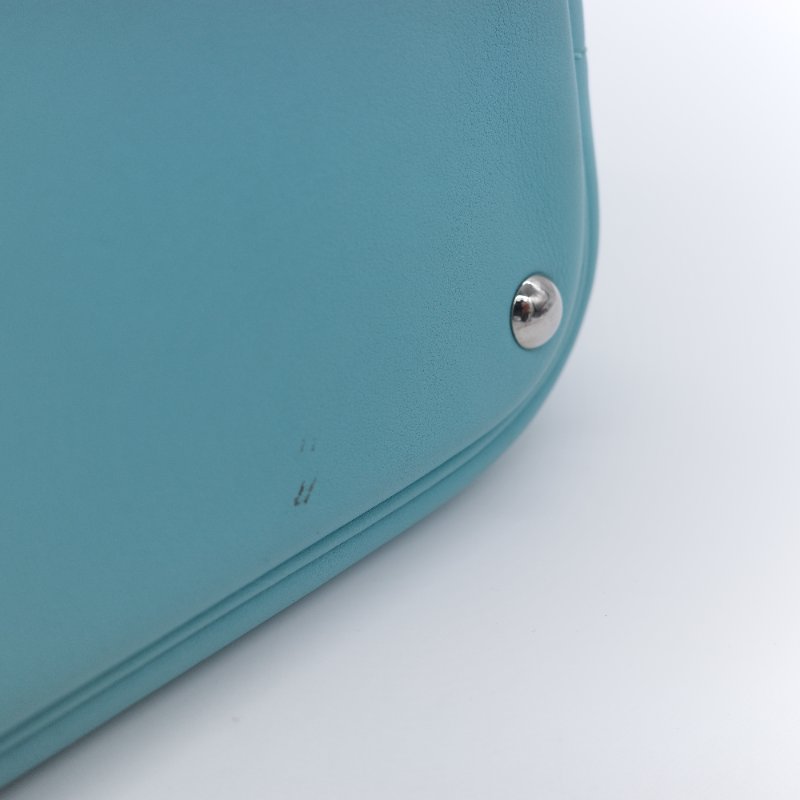 Hermès 愛馬仕 Bolide 27 水藍色 牛皮 手提包 肩背包-12