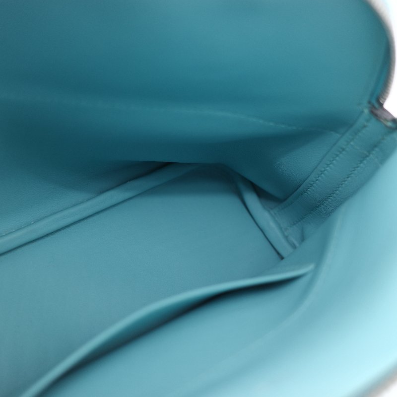 Hermès 愛馬仕 Bolide 27 水藍色 牛皮 手提包 肩背包-16