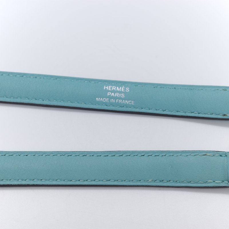 Hermès 愛馬仕 Bolide 27 水藍色 牛皮 手提包 肩背包-19