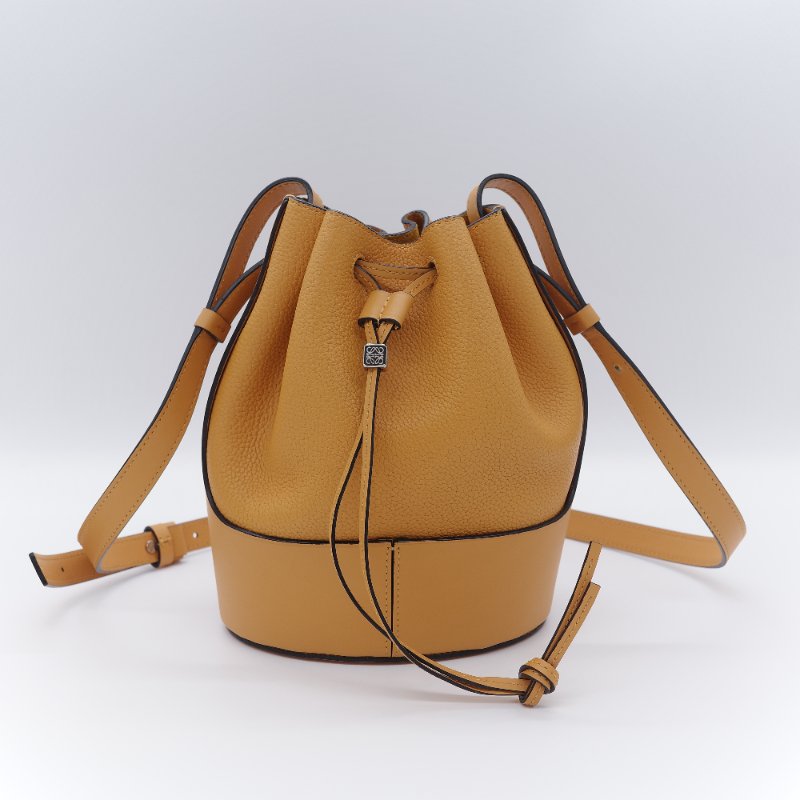 Loewe 羅威  Balloon 藏紅花黃 芥末黃 牛皮 小號 氣球包-2